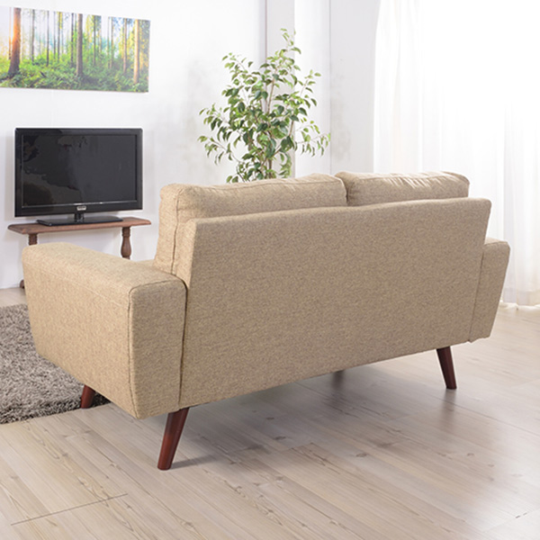 東谷 ソファ 幅150cm 2人掛 ひじ掛け ファブリック 布製 ローソファ