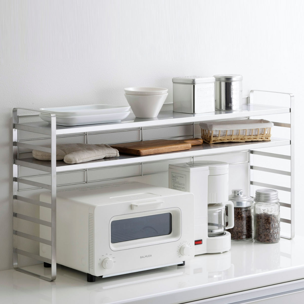 下村企販 キッチンラック 幅90cm オールステンレス 頑丈 出窓ラック