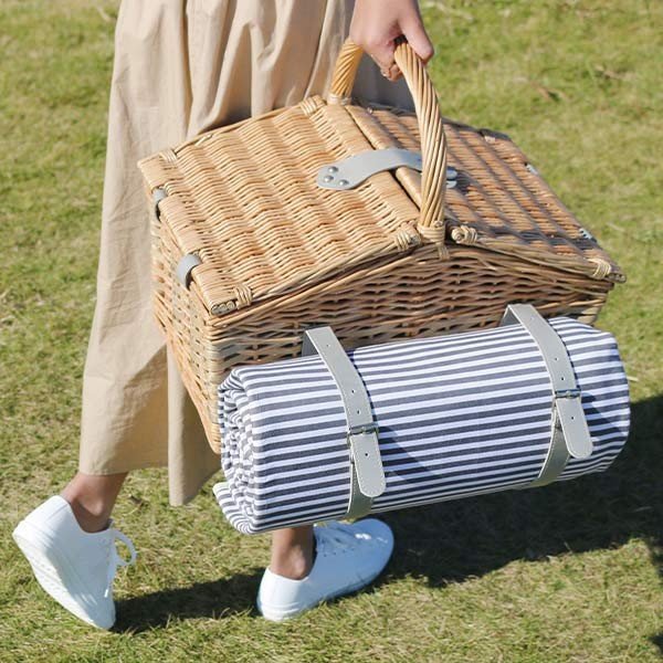 保冷バッグ ピクニッククーラーバスケット マット付 （ バスケット