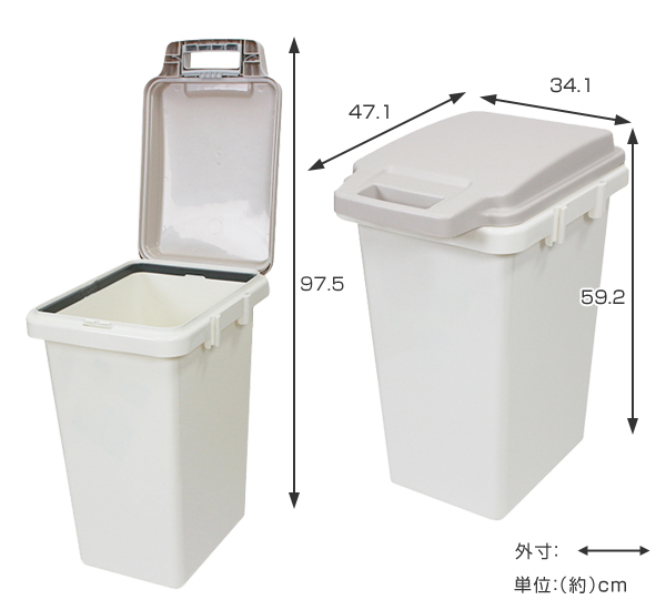 ゴミ箱 47L ワンハンドパッキンペール ( ...の詳細画像3
