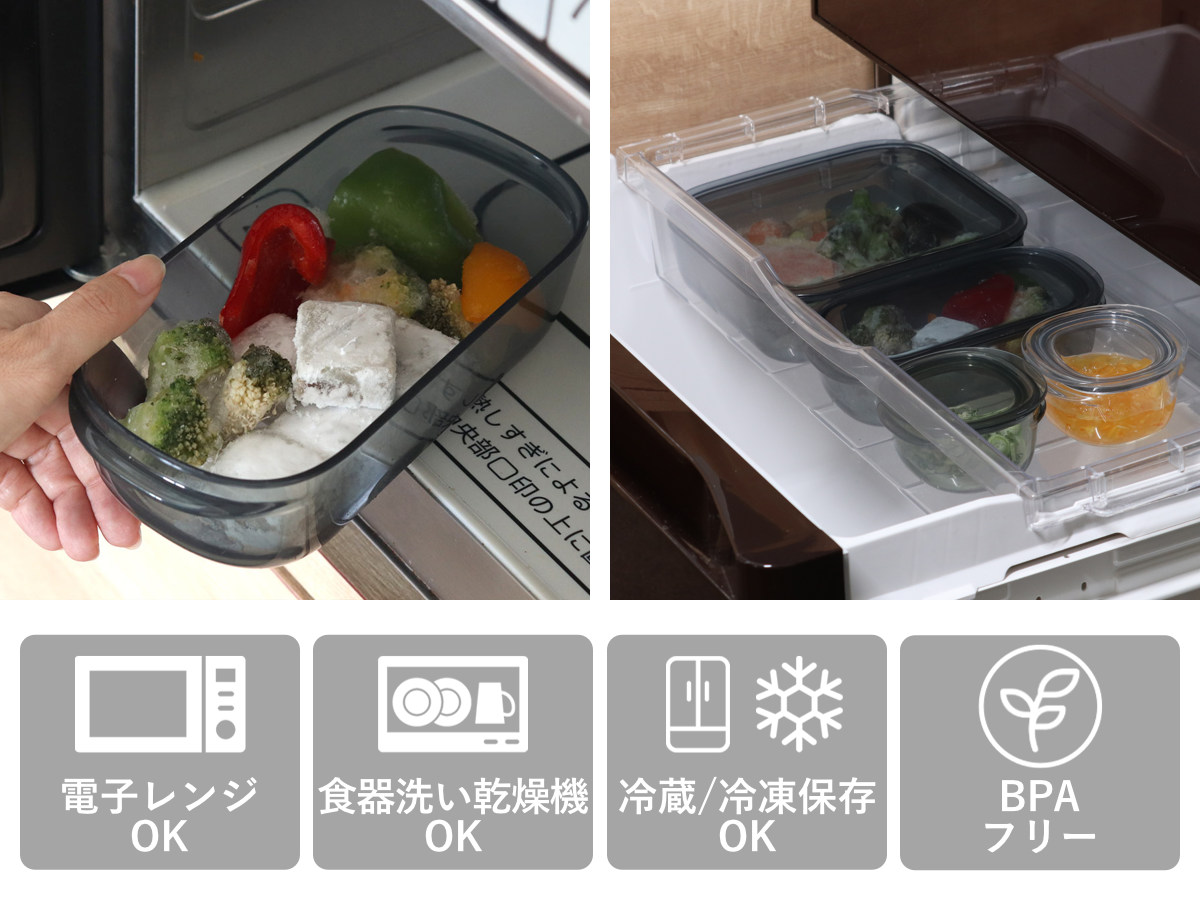 Like-it（ライクイット） 保存容器 520ml 1.2L 調理ができる保存容器