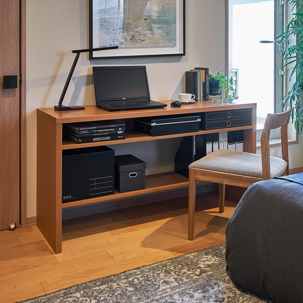 サイズオーダー 収納コンソール カウンターデスク 奥行30cm 幅60〜90cm