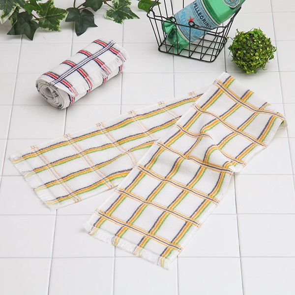 冷感タオル カラフルチェック 冷たい タオル ひんやり （ マフラー