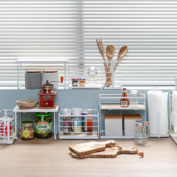 スパイスラック 台所 ラック 棚 収納 調味料 パール金属 調味料ラック ワイヤー製 スパイスラック カフェ風