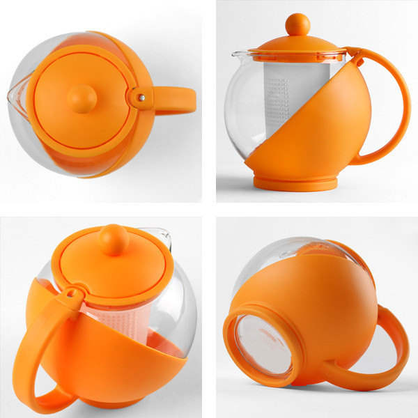 ティーポット 750ml COLORED 茶こし付き ガラス製 急須 （ 紅茶ポット