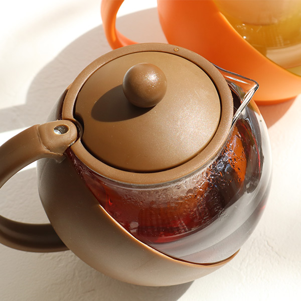 ティーポット 750ml COLORED 茶こし付き ガラス製 急須 （ 紅茶ポット