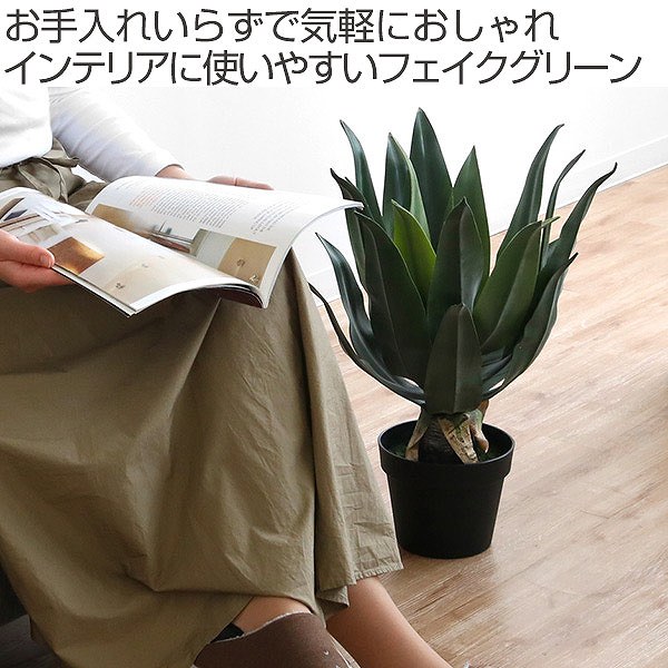 東谷 人工観葉植物 アガベ 53cm フェイクグリーン 造花 （ 観葉植物