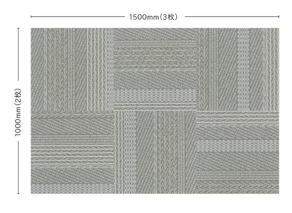 川島織物セルコン ユニットラグ ケーブルニット 50×50cm CABLE KNIT 6