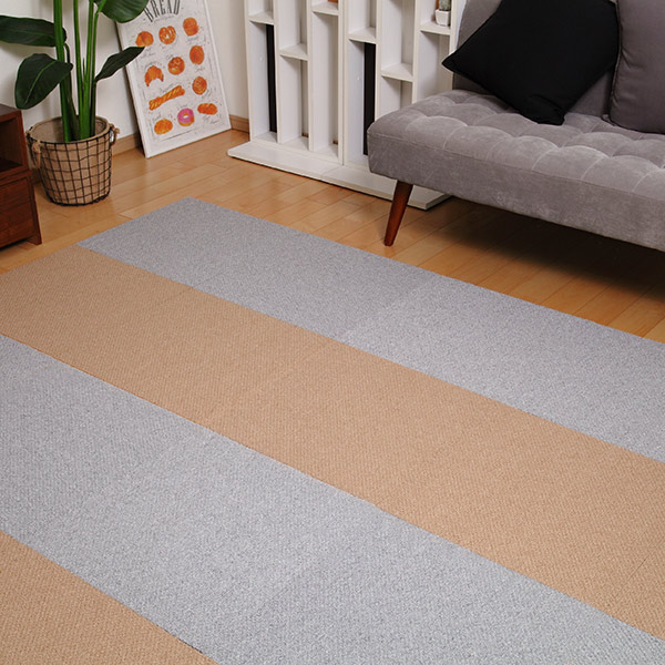 川島織物セルコン ユニットラグ カラーグレイニー 50×50cm 6枚入