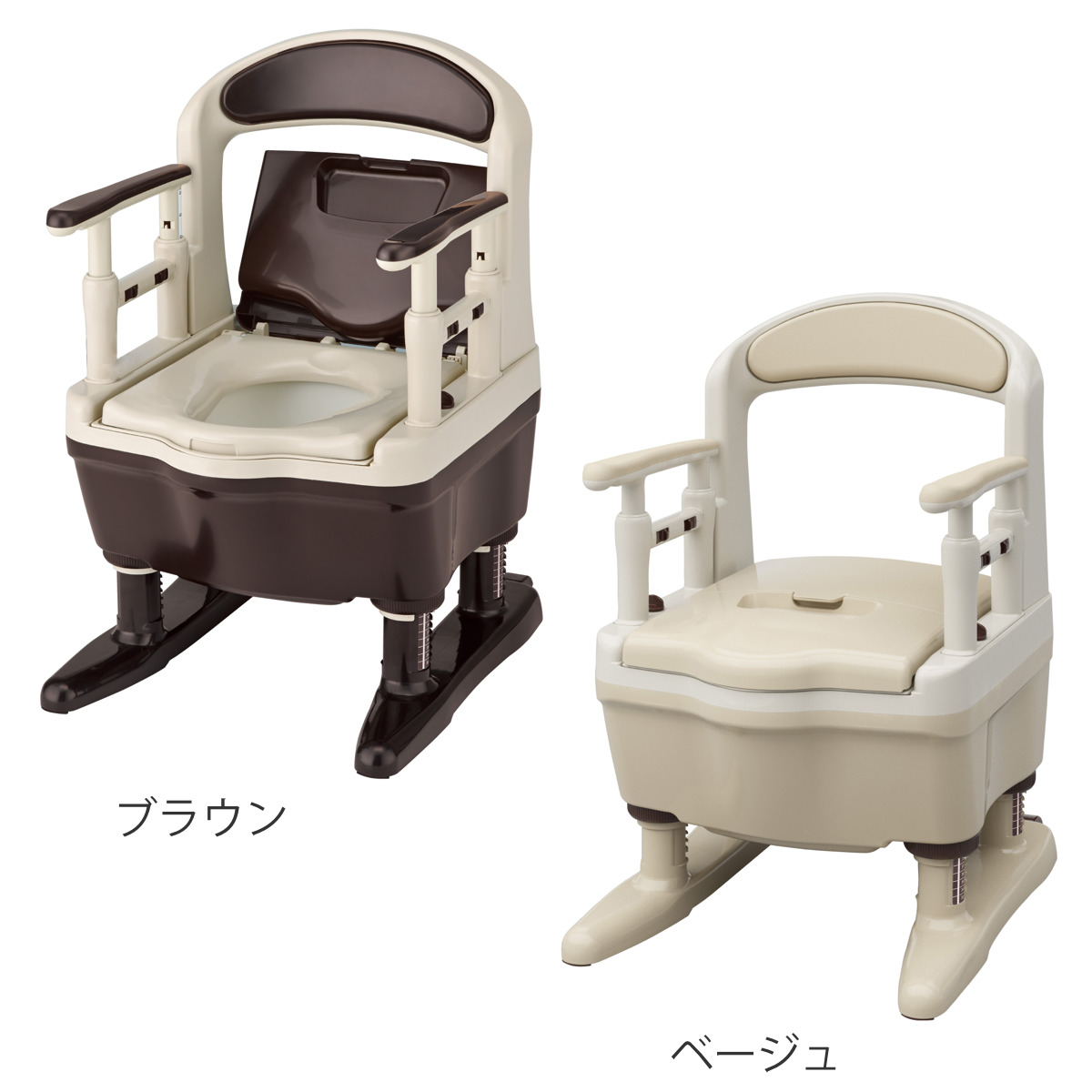 アロン化成 ポータブルトイレ 標準便座 コンパクト キャスター付 介護