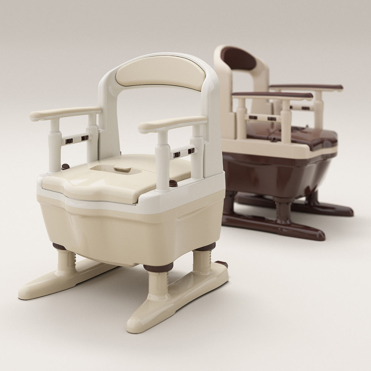 アロン化成 ポータブルトイレ 標準便座 コンパクト キャスター付 介護