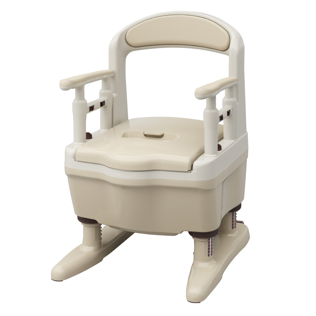 アロン化成 ポータブルトイレ 標準便座 コンパクト キャスター付 介護