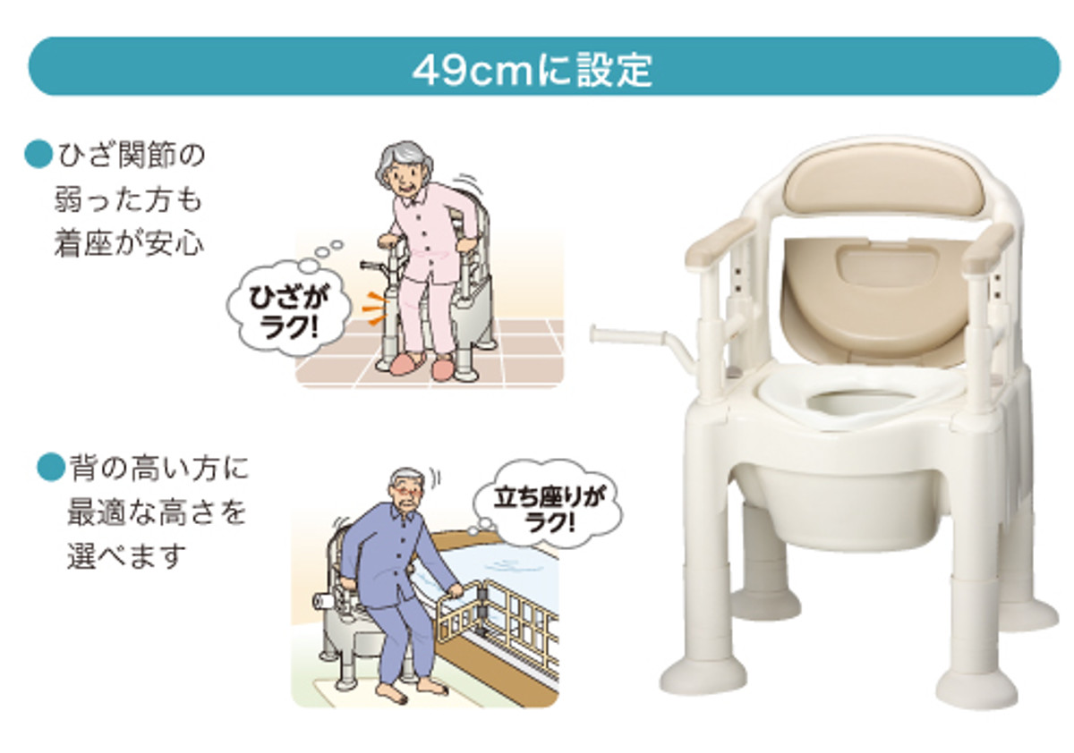 アロン化成 ポータブルトイレ ソフト便座 ノーマルタイプ 介護用 ちび