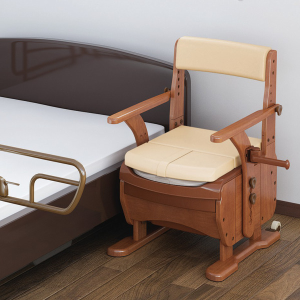 ポータブルトイレ 標準便座 快適脱臭 家具調セレクトR ノーマルワイド