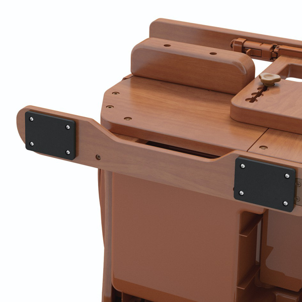 ポータブルトイレ 標準便座 快適脱臭 家具調セレクトR はねあげワイド