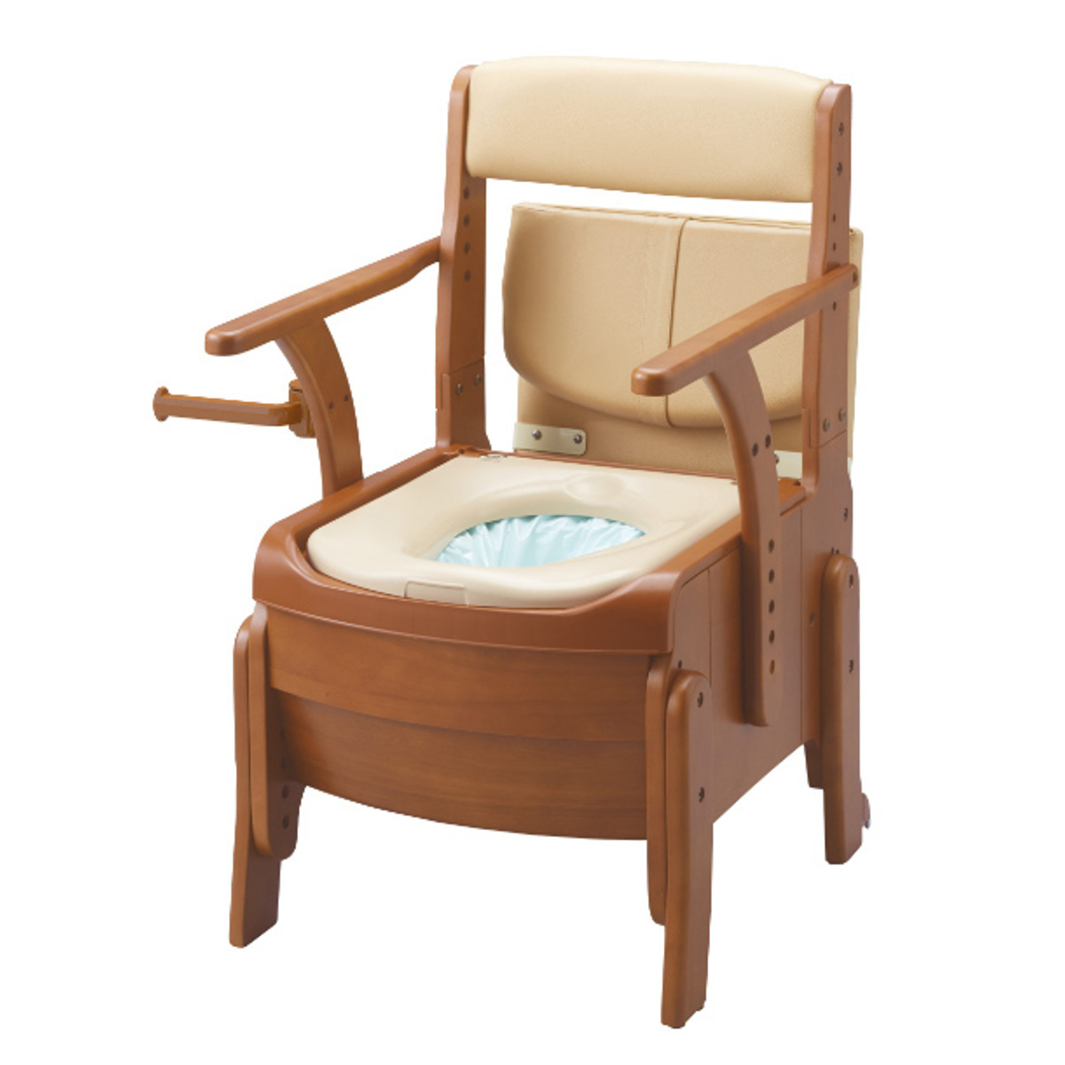 アロン化成 ポータブルトイレ コンパクト 暖房便座 自動ラップ