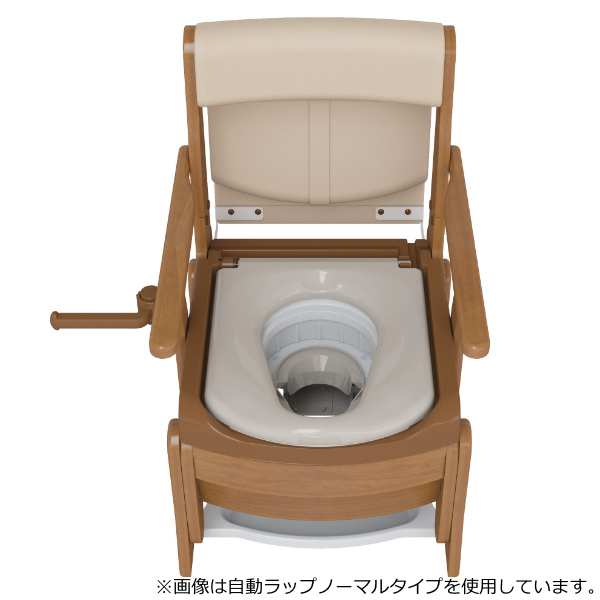 ポータブルトイレ コンパクト ソフト便座 自動ラップ キャスター付
