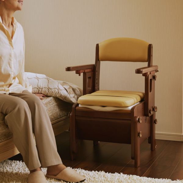 ポータブルトイレ 標準便座 キャスター付 家具調スマートトイレ NEO