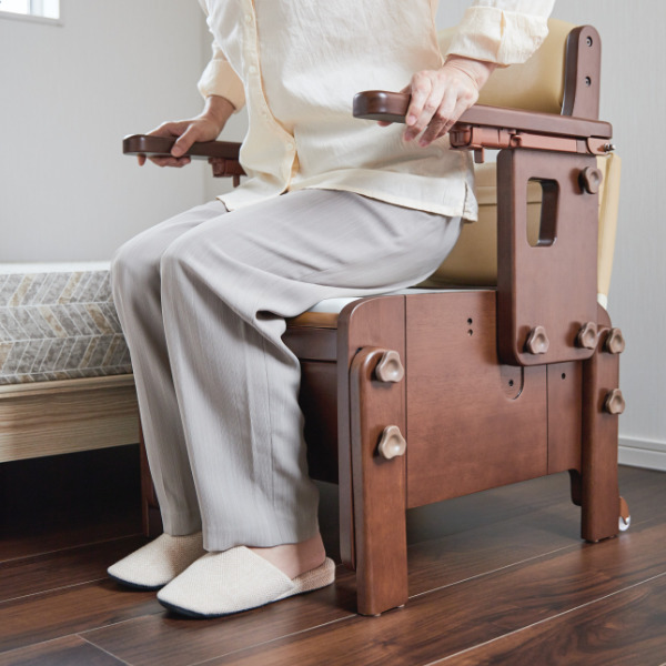 ポータブルトイレ 標準便座 キャスター付 家具調スマートトイレ NEO