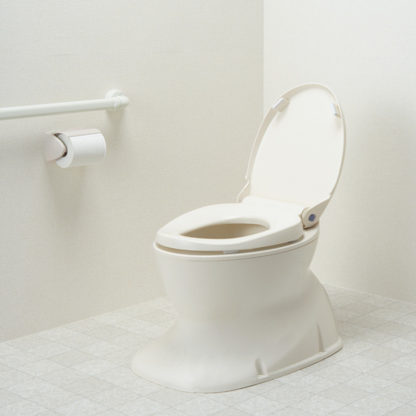 リフォームトイレ 和式トイレ用 標準便座 段差なし 工事不要 据置式 サニタリエース HG 介護用品 （ 洋式便座 方向転換 和式トイレ フタ 簡易 設置 介護 ）_7