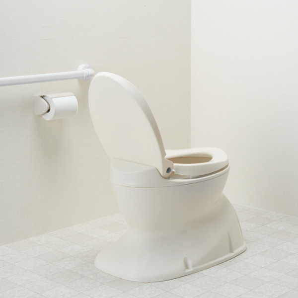 リフォームトイレ 和式トイレ用 標準便座 段差なし 工事不要 据置式 サニタリエース HG 介護用品 （ 洋式便座 方向転換 和式トイレ フタ 簡易 設置 介護 ）_8