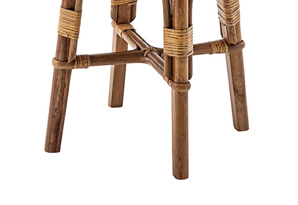 サイドテーブル 幅40cm ラタン 籐 天然木 木製 丸型 円型 円形 カフェ