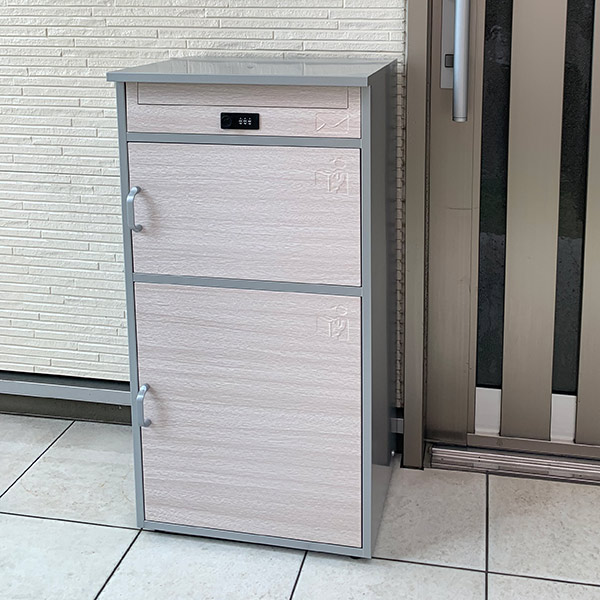 郵便ポスト 宅配ボックス 一戸建て用 3段 木目 ミドル リシム （ 宅配