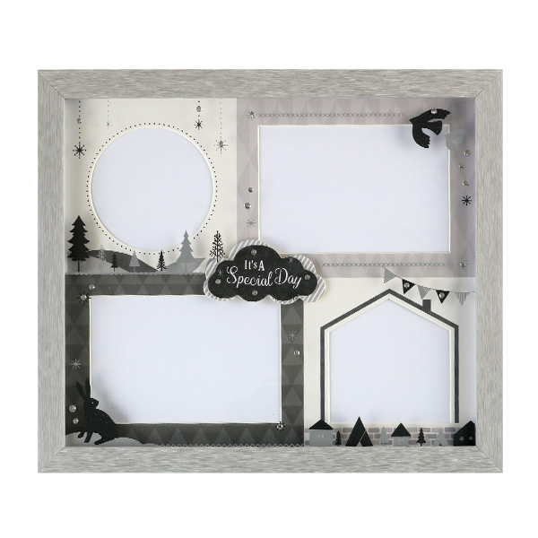 フォトフレーム 壁掛け L判 4枚 赤ちゃん NORD AMICA 写真立て