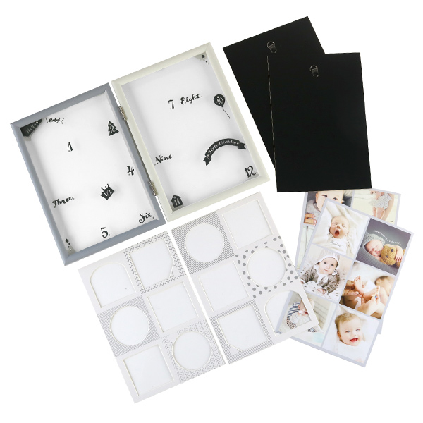フォトフレーム 壁掛け 12か月 9×9cm 赤ちゃん NORD ANNO 写真立て