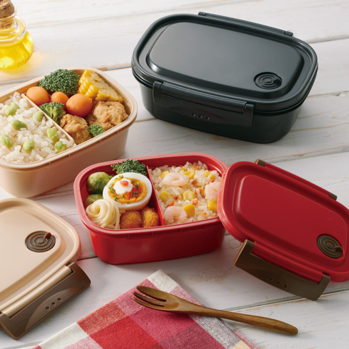 LUCKY 保温弁当箱 電子レンジ対応*9 スケーター お弁当箱 1段 2点ロック 軽量 ラク軽弁当箱 L 720ml
