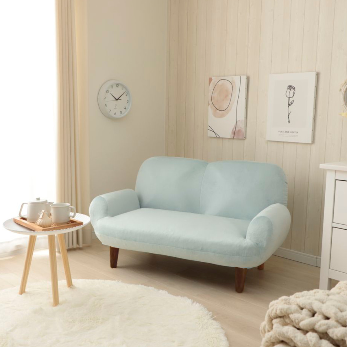 セルタン ソファ 幅110cm コンパクト ひじ掛け リクライニング 14段階