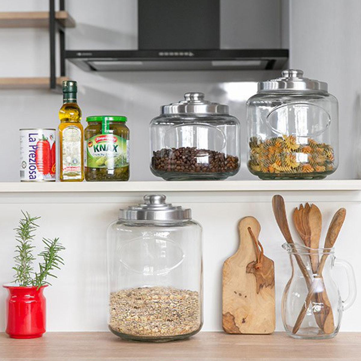保存容器 4.5L クッキージャー ガラス ワイド （ キャニスター ガラス