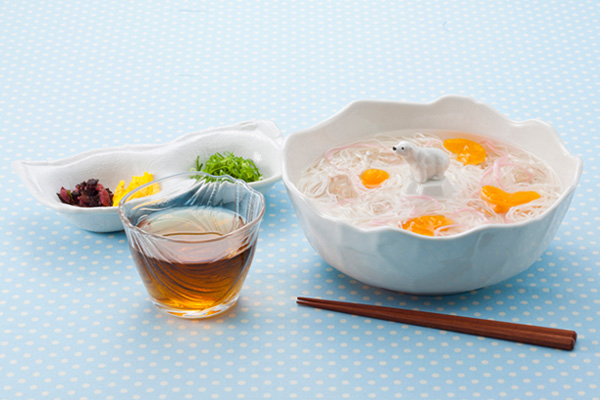 そうめん鉢 しろくま 北極そうめん鉢 磁器 食器 洋食器 （ そうめん 器
