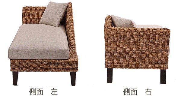 カウチソファ 幅160cm ハワイアンリゾート風 バナナリーフ材 Ohana