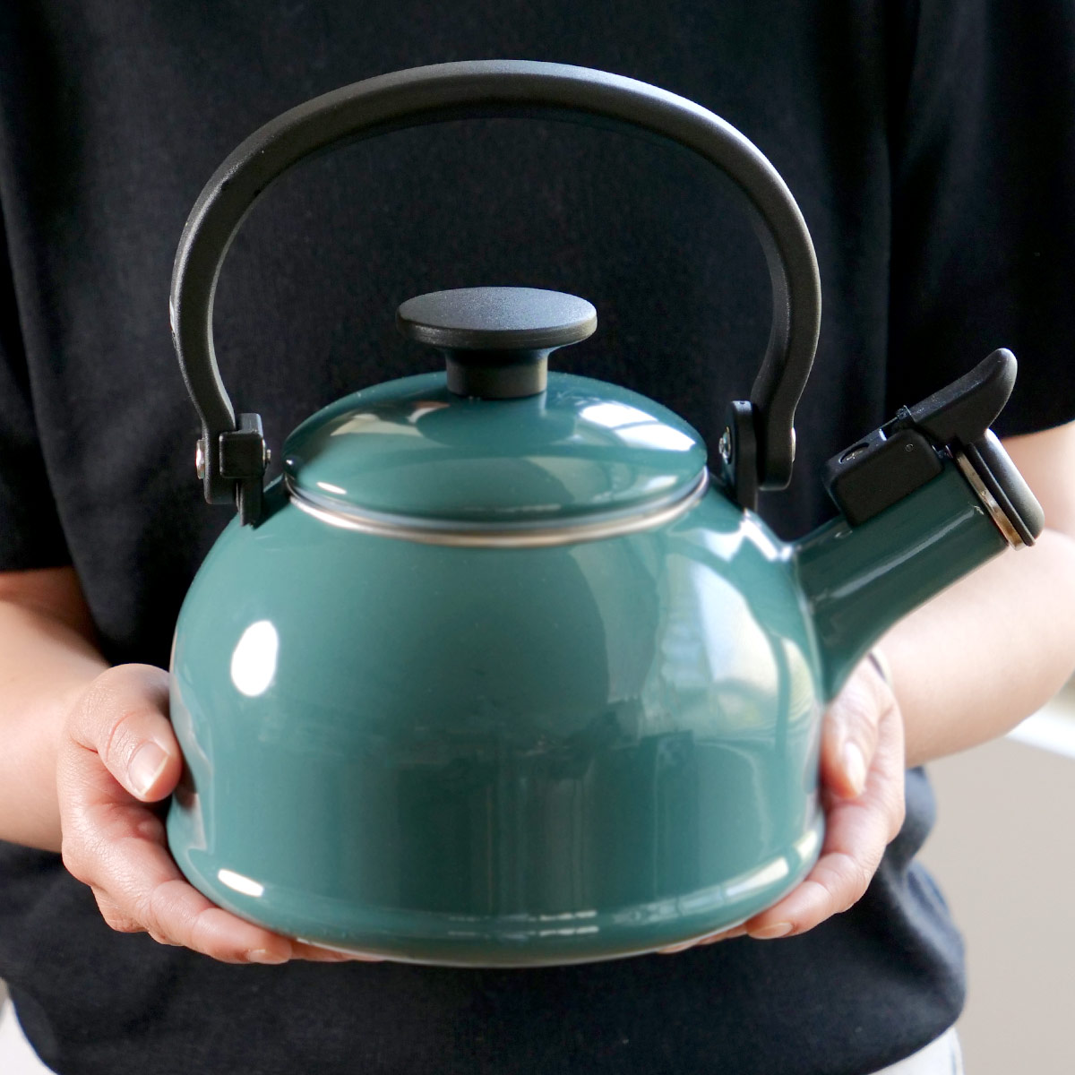 富士ホーロー やかん 1.6L 笛吹きケトル ホーロー IH対応 Honey Ware