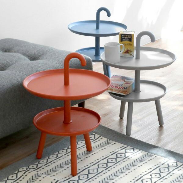 オレンジ 円形 サイドテーブル レトロポップ オレンジ 円形 サイド