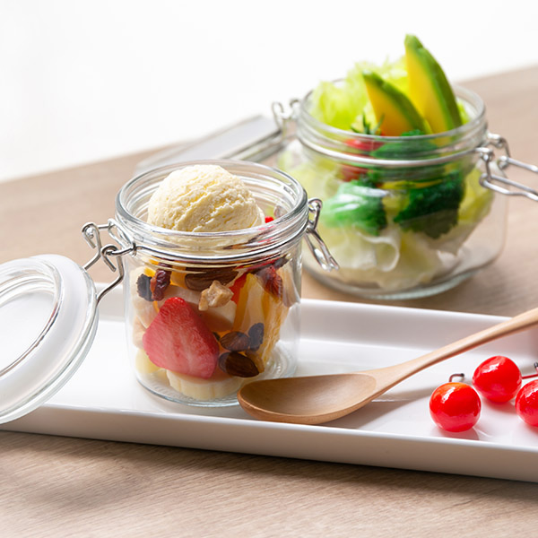 保存容器 300ml ガラス製 6個セット パッキン付き 密閉ガラス容器