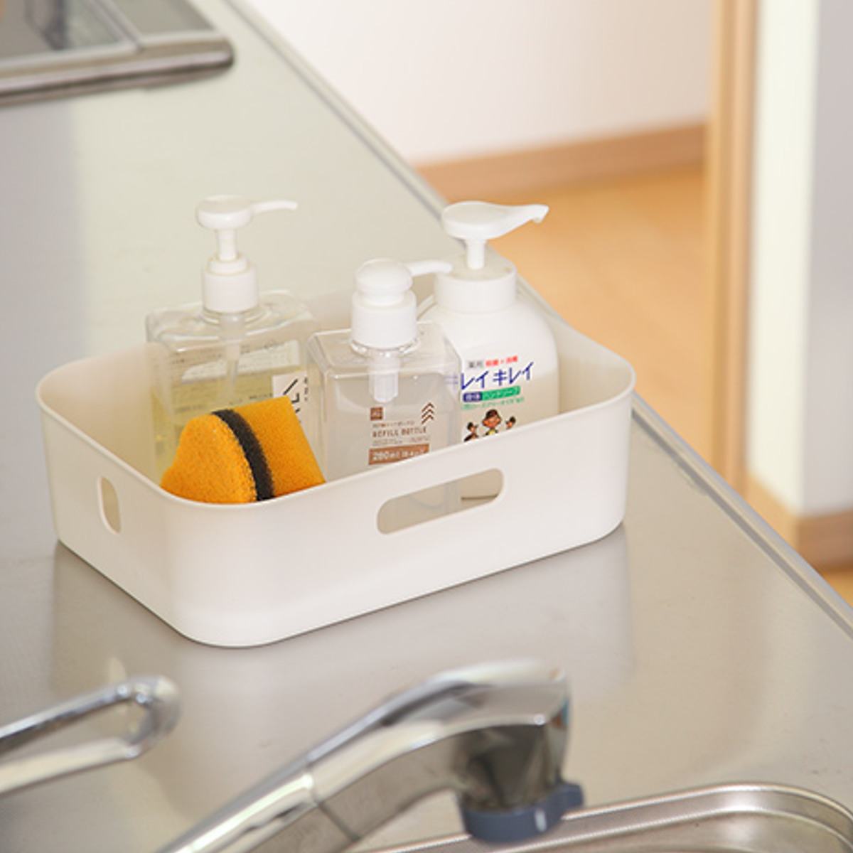 SANKA 収納ケース ナチュラ インボックス ソフト スリムS 幅26×奥行19