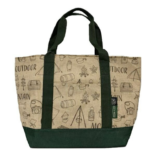 エコバッグ 保冷機能付き 麻風 トート型 LIVE NATURE （ ショッピングバッグ 保冷バッグ マチ付き ）