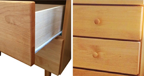 吉桂 ミドルチェスト 幅77cm 4段 天然木 アルダー 無垢材 完成品 ROPA