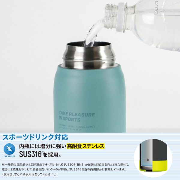 ピーコック魔法瓶工業 水筒 ステンレス スポーツドリンク対応 ストロー