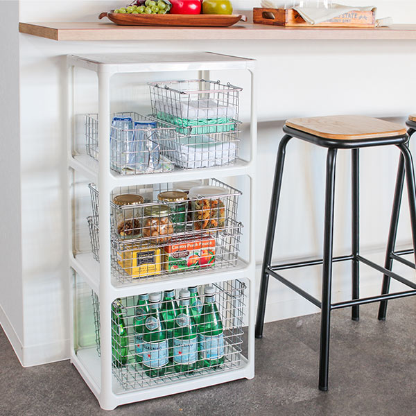 ちどり産業 小物収納 ワイヤー収納BOX 幅37×奥行26×高さ12cm