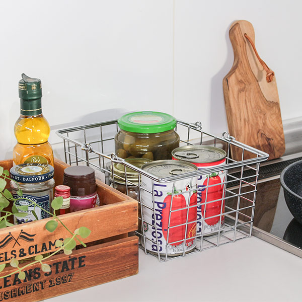 ちどり産業 小物収納 ワイヤー収納BOX 幅26×奥行18×高さ12cm