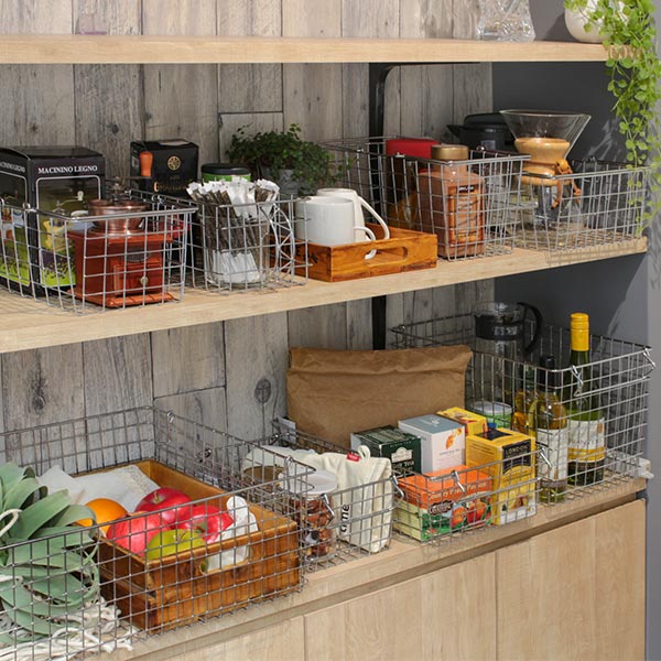 ちどり産業 小物収納 ワイヤー収納BOX 幅36×奥行26×高さ12cm