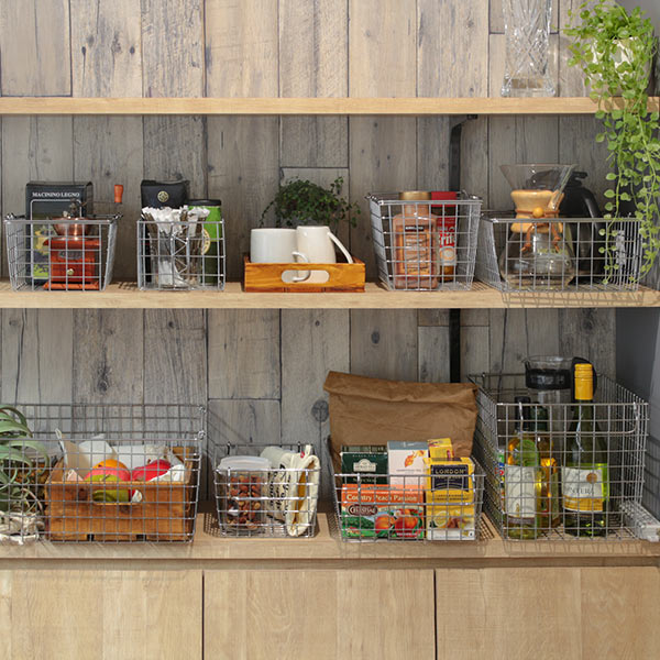 ちどり産業 小物収納 ワイヤー収納BOX 幅36×奥行26×高さ12cm