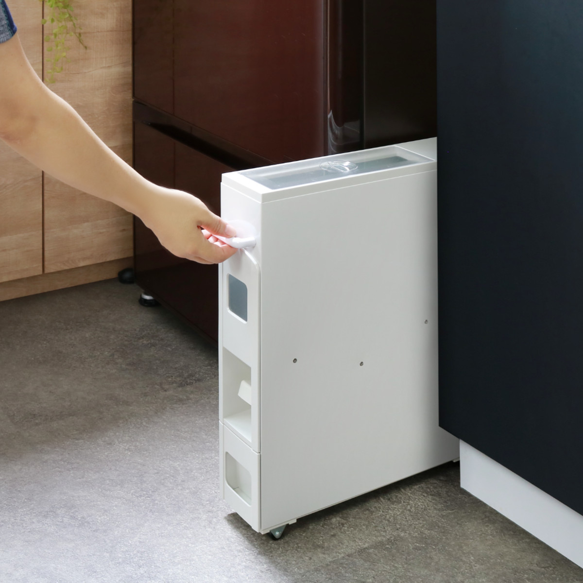 米びつ 5kg用 スリム ライスディスペンサー ホワイト 6kg