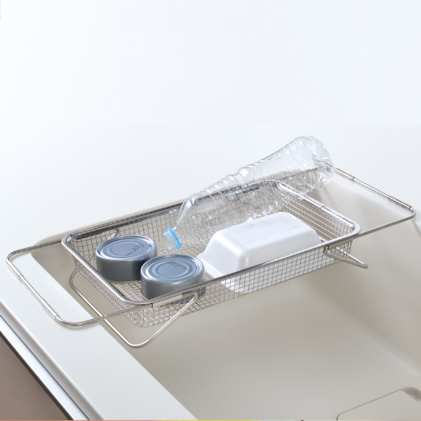 オークス（AUX） 水切りかご シンクの中でも外でも水切りメッシュかご