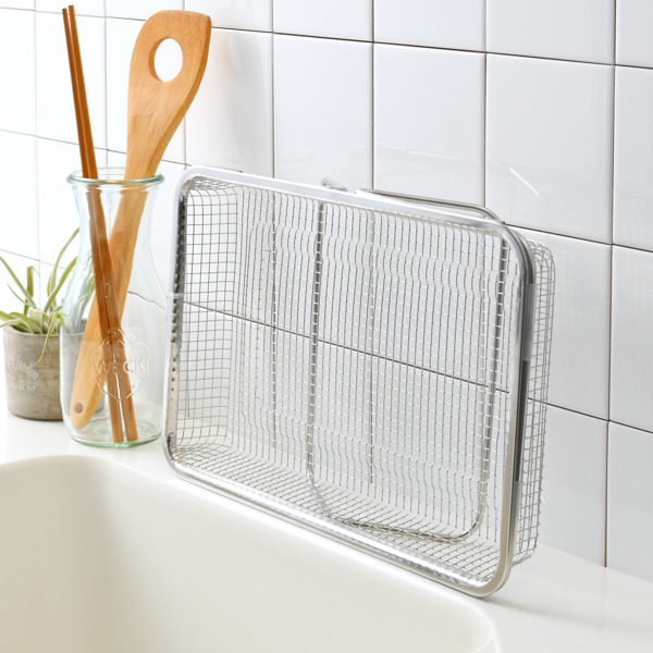 オークス（AUX） 水切りかご シンクの中でも外でも水切りメッシュかご