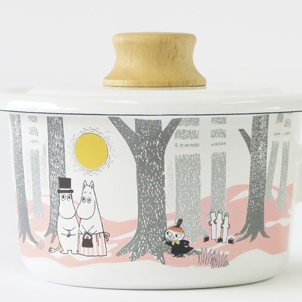 ムーミン インザフォレスト ミルクパン14cm 富士ホーロー ミルクパン 14cm IH対応 ホーロー ムーミン Moomin