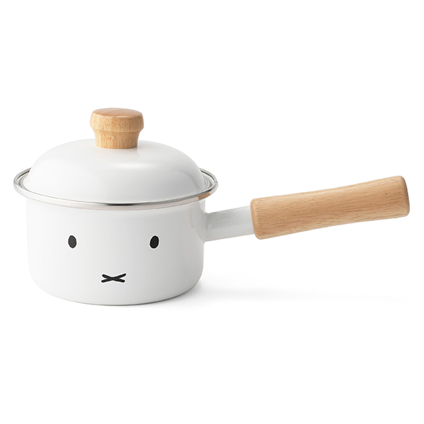 富士ホーロー 片手鍋 ソースパン 12cm IH対応 ミッフィーフェイス